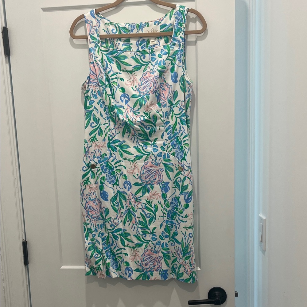 Lilly Pulitzer Green and Blue Floral Mini Dress